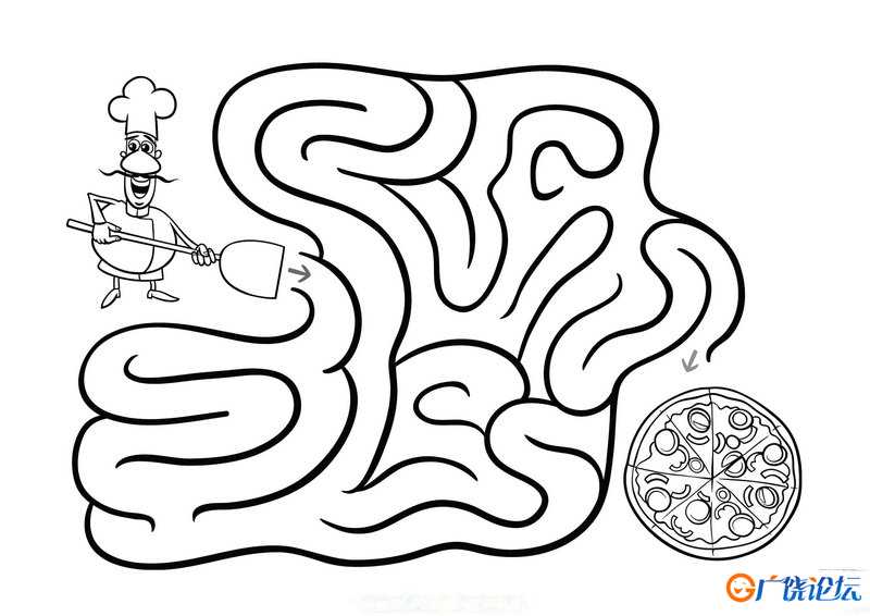 绘制走出迷宫的路线_3，33页PDF可打印 复杂迷宫 亲子游戏 广饶论坛中小学教育智慧平台 ...