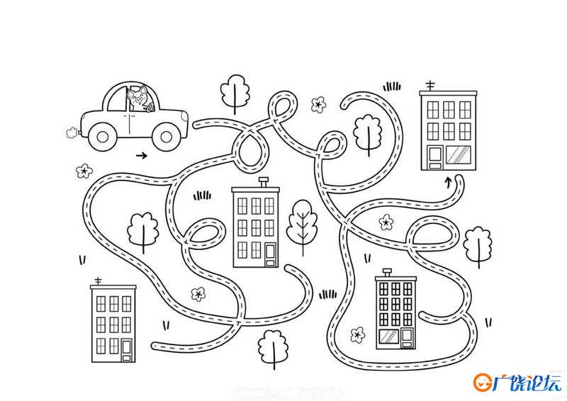 绘制走出迷宫的路线_7，9页PDF可打印 复杂迷宫 亲子游戏 广饶论坛中小学教育智慧平台 ...