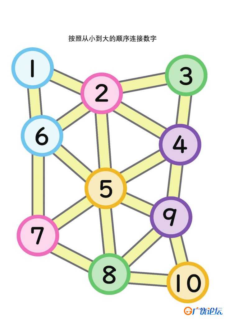 按照从小到大的顺序连接数字2 可打印pdf亲子互动数字游戏 数学启蒙教材 共6页 ... ...