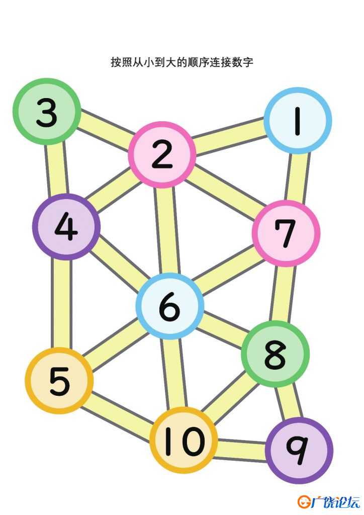 按照从小到大的顺序连接数字2 可打印pdf亲子互动数字游戏 数学启蒙教材 共6页 ... ...