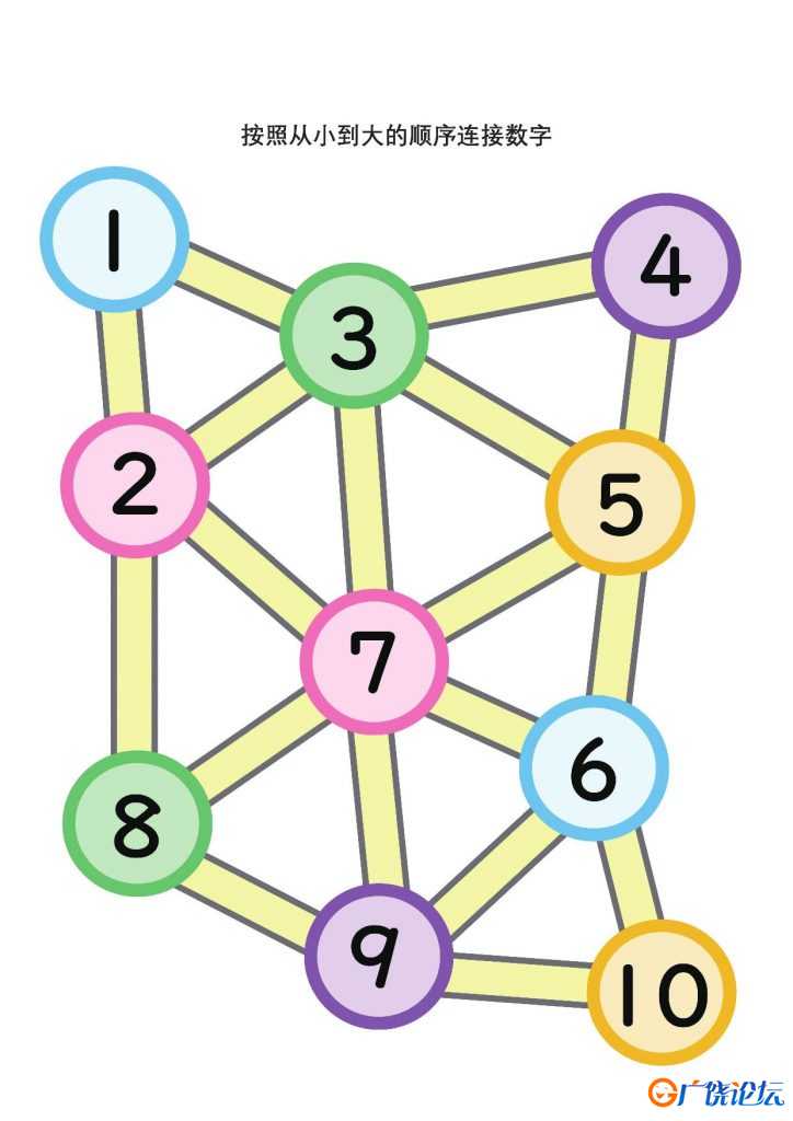 按照从小到大的顺序连接数字2 可打印pdf亲子互动数字游戏 数学启蒙教材 共6页 ... ...