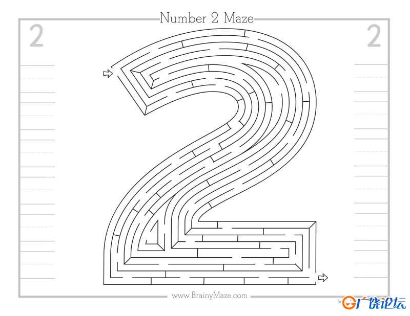 数字迷宫，11PDF可打印 亲子互动数字游戏
