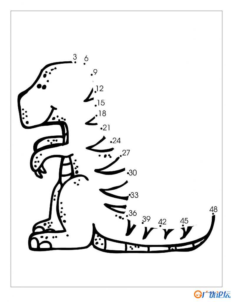 数字连线，8页PDF 亲子互动数字游戏 数学启蒙教材