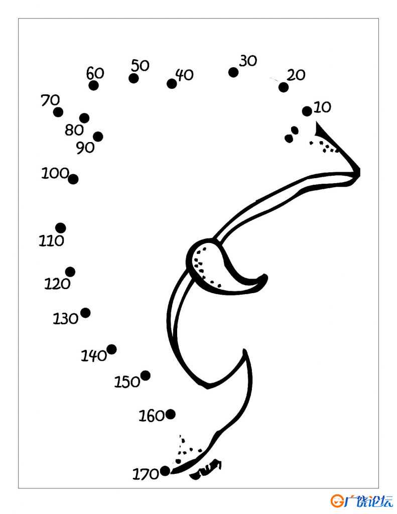 数字连线，8页PDF 亲子互动数字游戏 数学启蒙教材