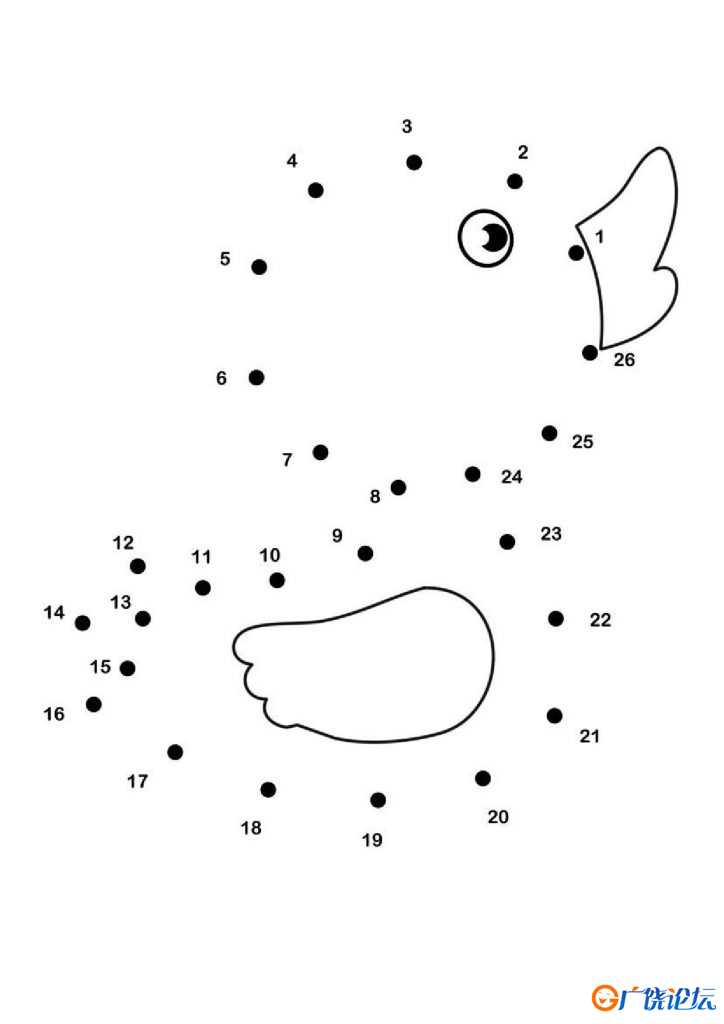 数字连线_19 可打印PDF 亲子互动数字游戏