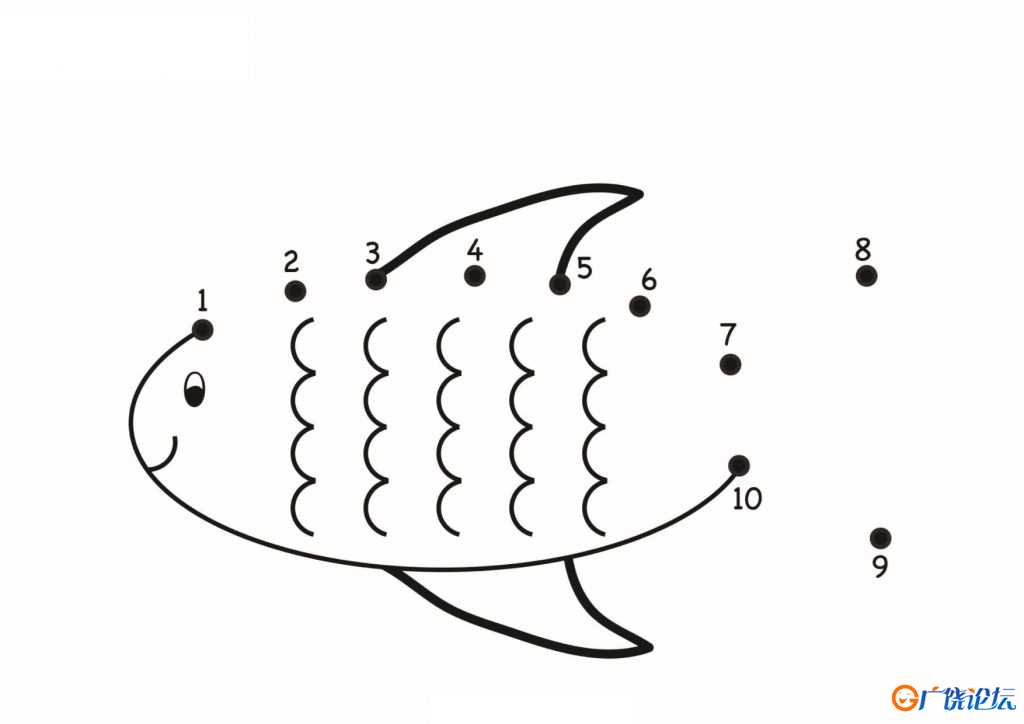 简易数字连线1-10，9页PDF