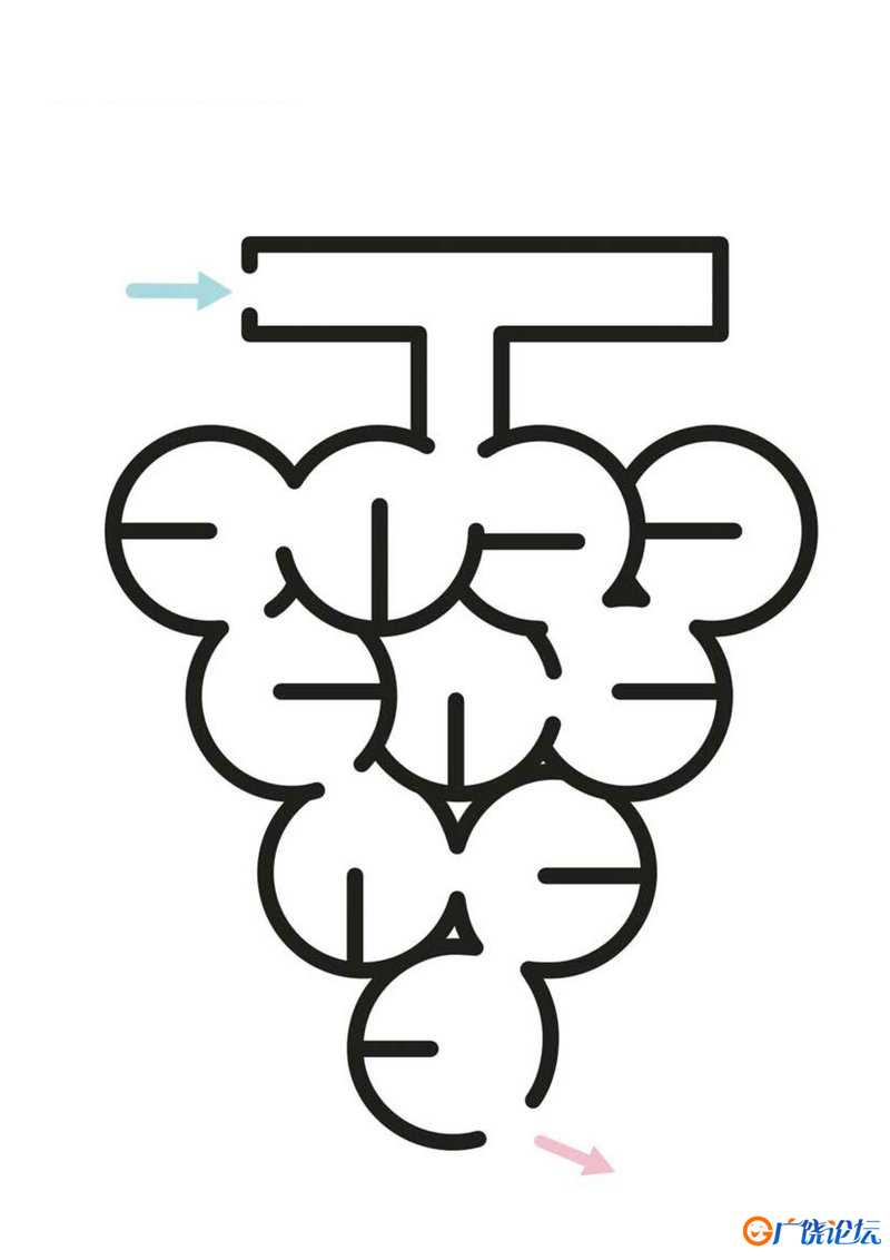 绘制走出迷宫的路线_5，42页PDF可打印 简单迷宫 亲子游戏 广饶论坛中小学教育智慧平台 ...