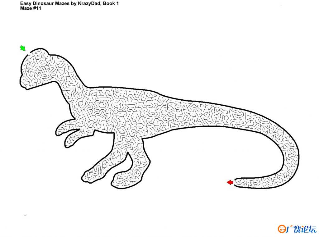 Easy to Challenging Dinosaur Mazes (Ages 6-12)，600页PDF可打印 简单迷宫 亲子游戏 广饶论坛中小学教育 ...