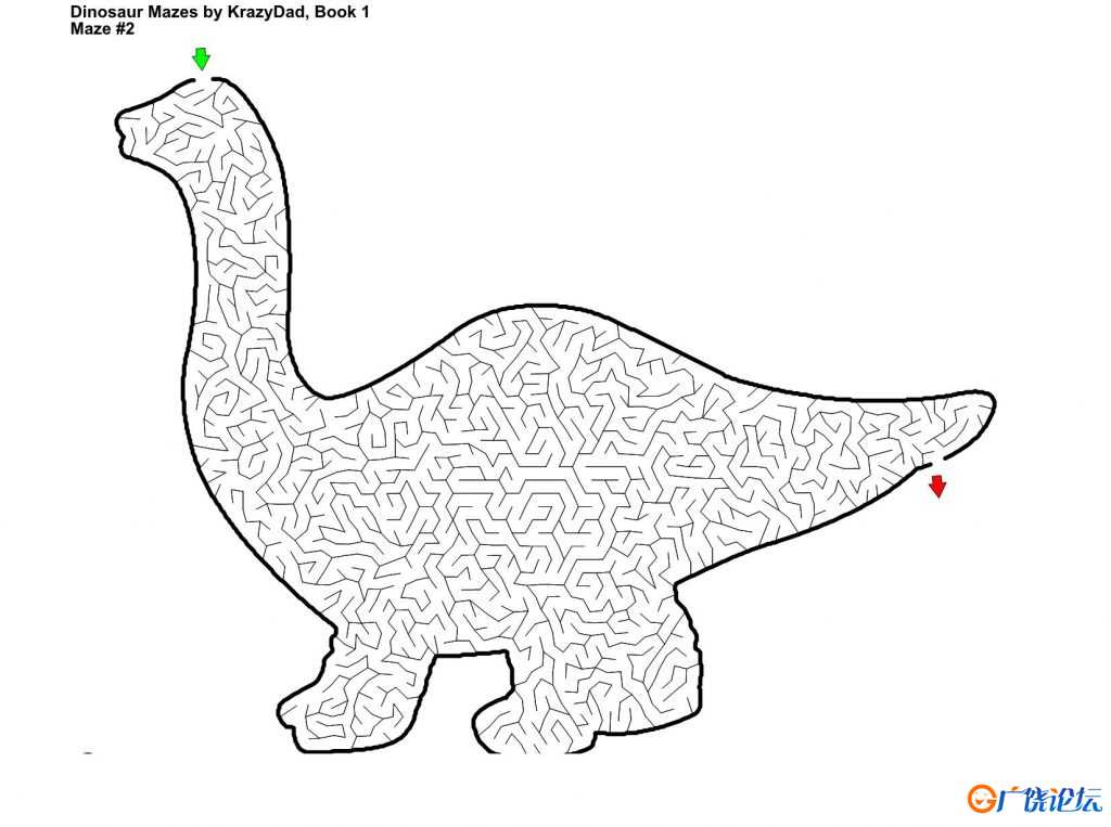 Tough Dinosaur Mazes (Ages 9+)，600页PDF可打印 简单迷宫 亲子游戏 广饶论坛中小学教育智慧平台 ...