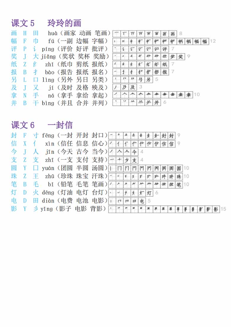 二年级上册语文生字表，全册会写生字 音序 部首 拼音 组词笔顺 -副本_04 副本.jpg