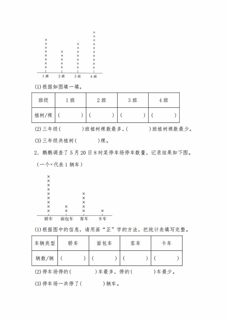 第七单元 数据的整理和表示（B卷 能力提升练）- 三年级下册数学单元AB卷（北师大版）-.jpg