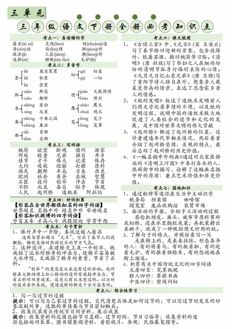 三下语文1-8单元全册必考知识点-副本_02 副本.jpg
