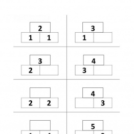 数字金字塔，数学思维训练，数字的组成和分解，可打印