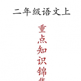 二年级语文上册重点知识锦集重点清单，185页可打印PDF 小学2年级综合教学资料 家长在家亲子教育资源 广饶论坛中小学教育智慧平台