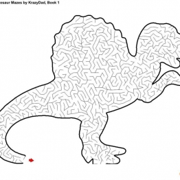 Easy to Challenging Dinosaur Mazes (Ages 6-12)，600页PDF可打印 简单迷宫 亲子游戏 广饶论坛中小学教育智慧平台