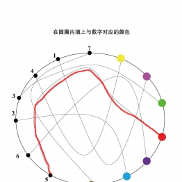 在圆圈内填上与数字对应的颜色共8页PDF可打印 颜色追踪专注力训练 亲子游戏 广饶论坛中小学教育智慧平台