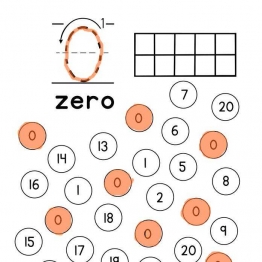 数字书写+找数字，样式一，幼儿数感培养训练电子版PDF打印，百度网盘下载