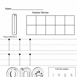 1—10数字描红练习册，包括描红、填色、找数字，素材可打印