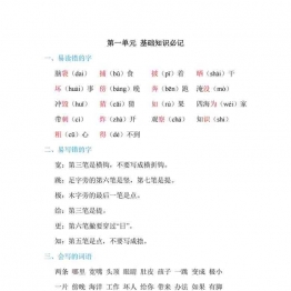 二年级上册语文单元知识点汇总1-8单元全 24页可打印PDF 小学2年级综合教学资料 家长在家亲子教育资源 广饶论坛中小学教育智慧平台