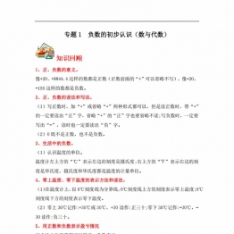 专题1 负数的初步认识（数与代数）-五年级上册数学专项提升（苏教版），15页PDF电子版