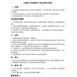 人教版六年级数学下册全册预习资料3页PDF可打印小学6年级综合教学资料 家长在家亲子教育资源 广饶论坛中小学教育智慧平台