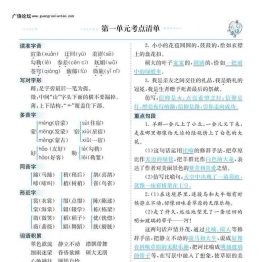 六年级上册语文1-8单元考点清单，16页PDF可打印小学6年级综合教学资料 家长在家亲子教育资源 广饶论坛中小学教育智慧平台