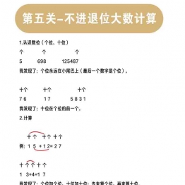 不进退位大数计算，8页可打印PDF 小学1年级综合教学资料 家长在家亲子教育资源 广饶论坛中小学教育智慧平台