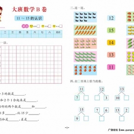 数学大班 测试B卷，32页PDF电子版