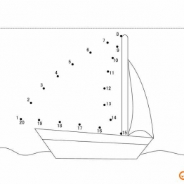 数字连线 1-40黑白，PDF可打印