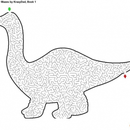 Tough Dinosaur Mazes (Ages 9+)，600页PDF可打印 简单迷宫 亲子游戏 广饶论坛中小学教育智慧平台