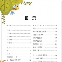 幼小衔接整合教材数学1，63页pdf电子版