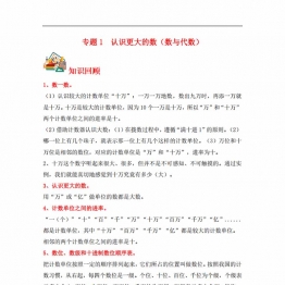 专题1 认识更大的数（数与代数）- 四年级上册数学专项提升（北师大版），13页PDF电子版