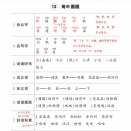 一年级下册语文状元语文笔记（背记清单），24页PDF