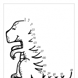 数字连线，8页PDF 亲子互动数字游戏 数学启蒙教材